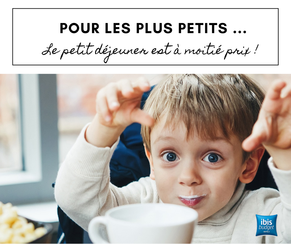 offre petit dejeuner pour les -de 12 ans à l'hotel rennes ibis budget